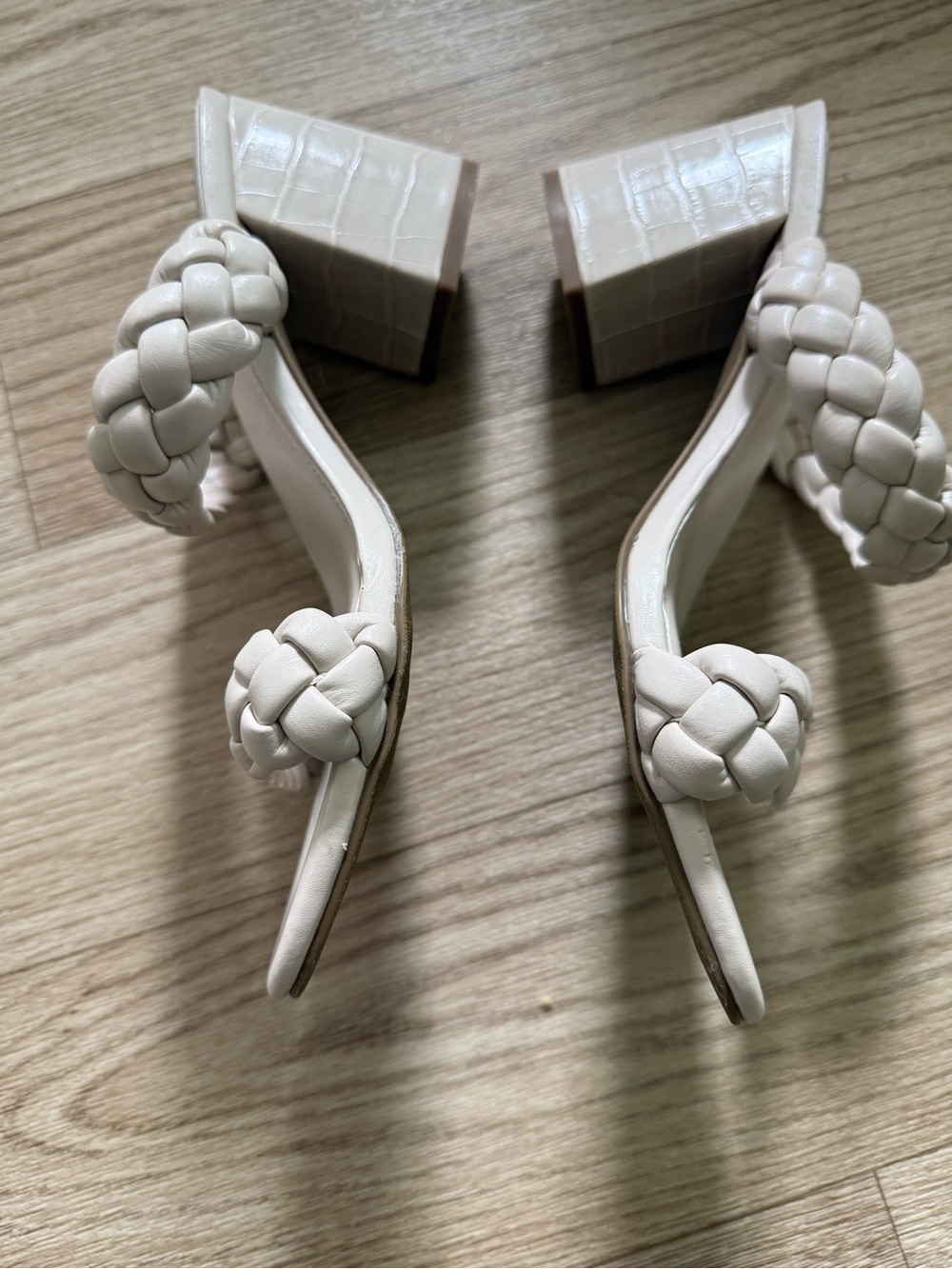 DV by Dolce Vita Braided Double-Strap Slide Sandals in Cream - Picture 3 of 5